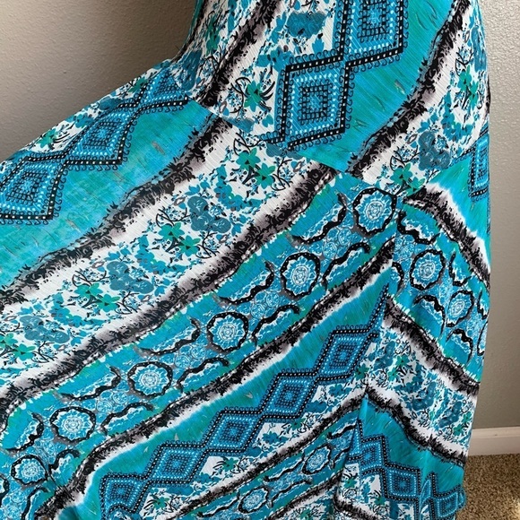 Chetta B Multicolored V-neck Asymmetrical Dress Size 4 - Picture 11 of 15